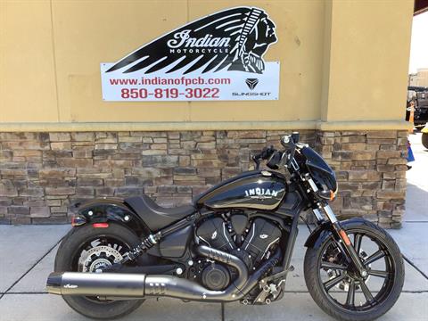 New 2025 Indian Motorcycle Sport Scout Motorcycles in Panama City Beach FL 201269 Black Metallic