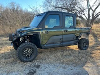 2026 Polaris Ranger Crew XD 1500 Northstar Edition Ultimate in Treeline Green Metallic — front three-quarter view