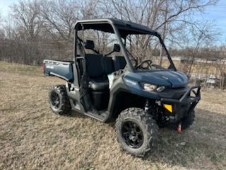 2026 Can-Am Defender XT HD7 in Dusty Navy — front three-quarter view