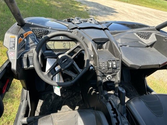 2025 Can-Am Maverick X3 X DS Turbo RR in Triple Black — front three-quarter view