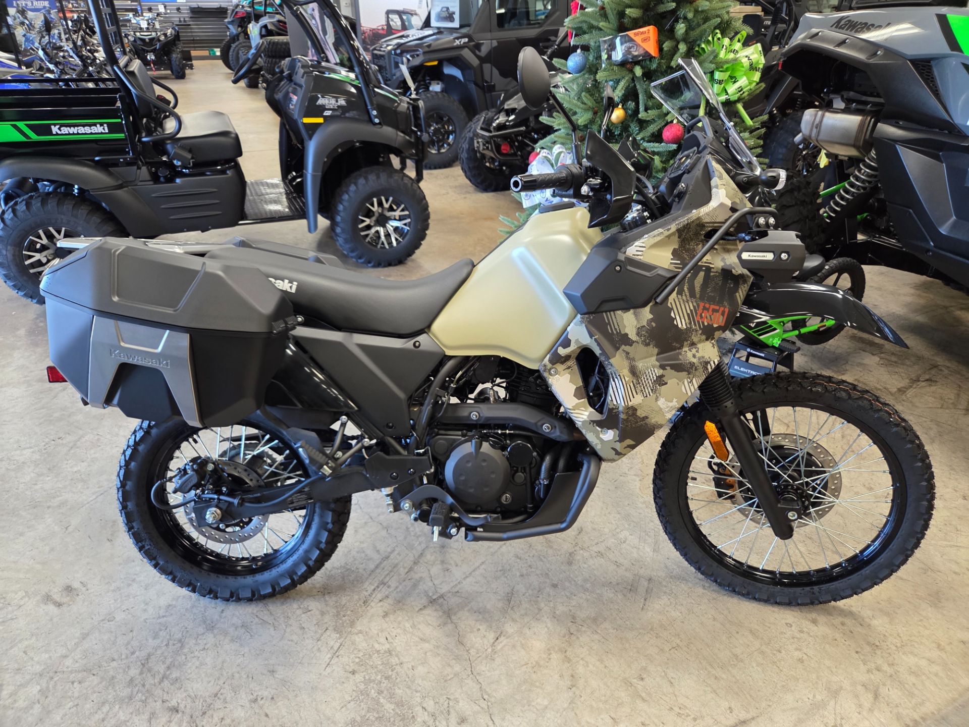 New 2026 Kawasaki KLR®650 Adventure ABS Cypher Camo Beige