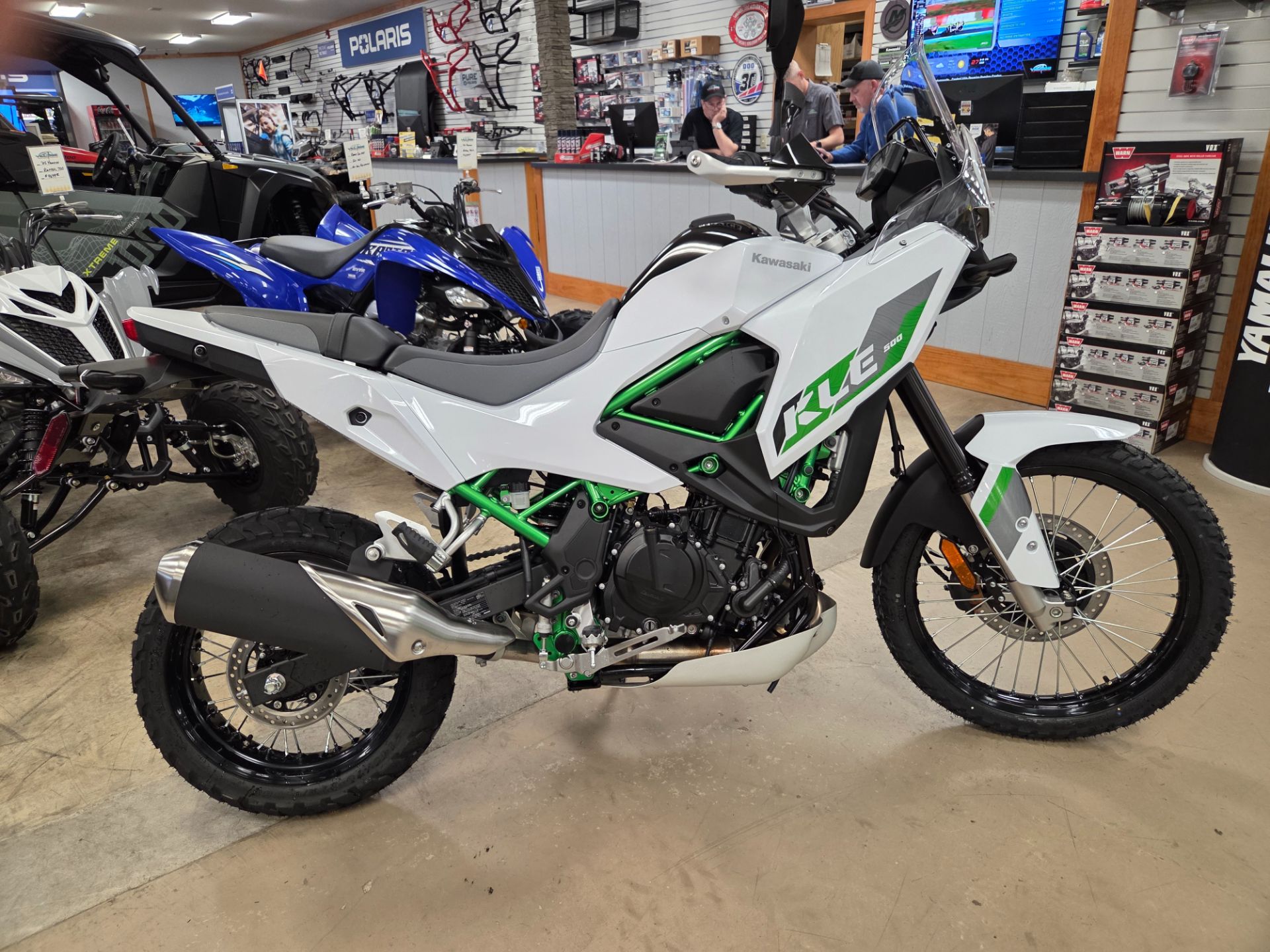 New 2026 Kawasaki KLE®500 SE ABS Pearl Blizzard White