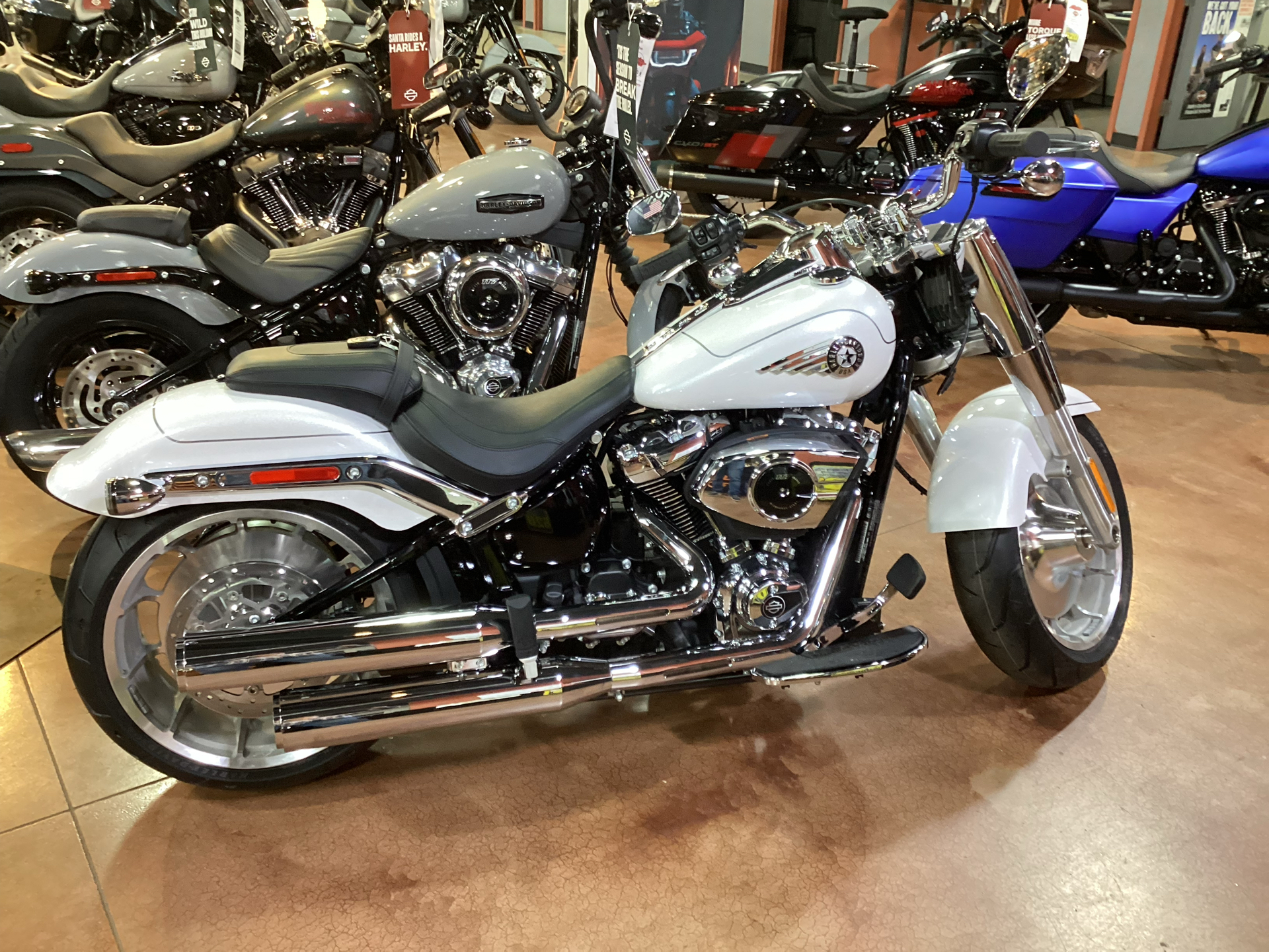 New 2026 Harley-Davidson Fat Boy® White Onyx Pearl | Motorcycles