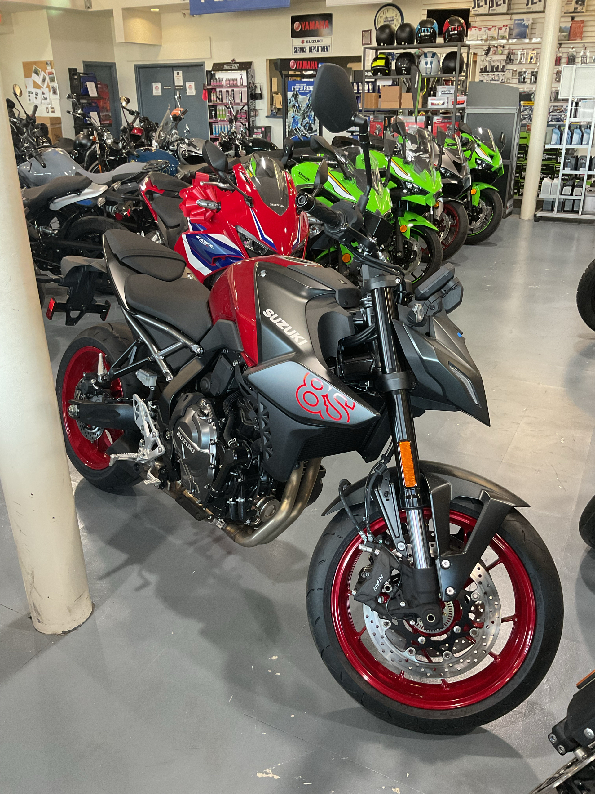 New 2026 Suzuki GSX-8S Candy Daring Red / Metallic Matte Black No.2 |  Motorcycles in Iowa City IA | S00074