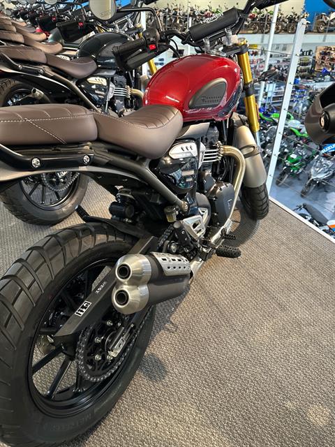New 2025 Triumph Scrambler 400 X Carnival Red / Phantom Black