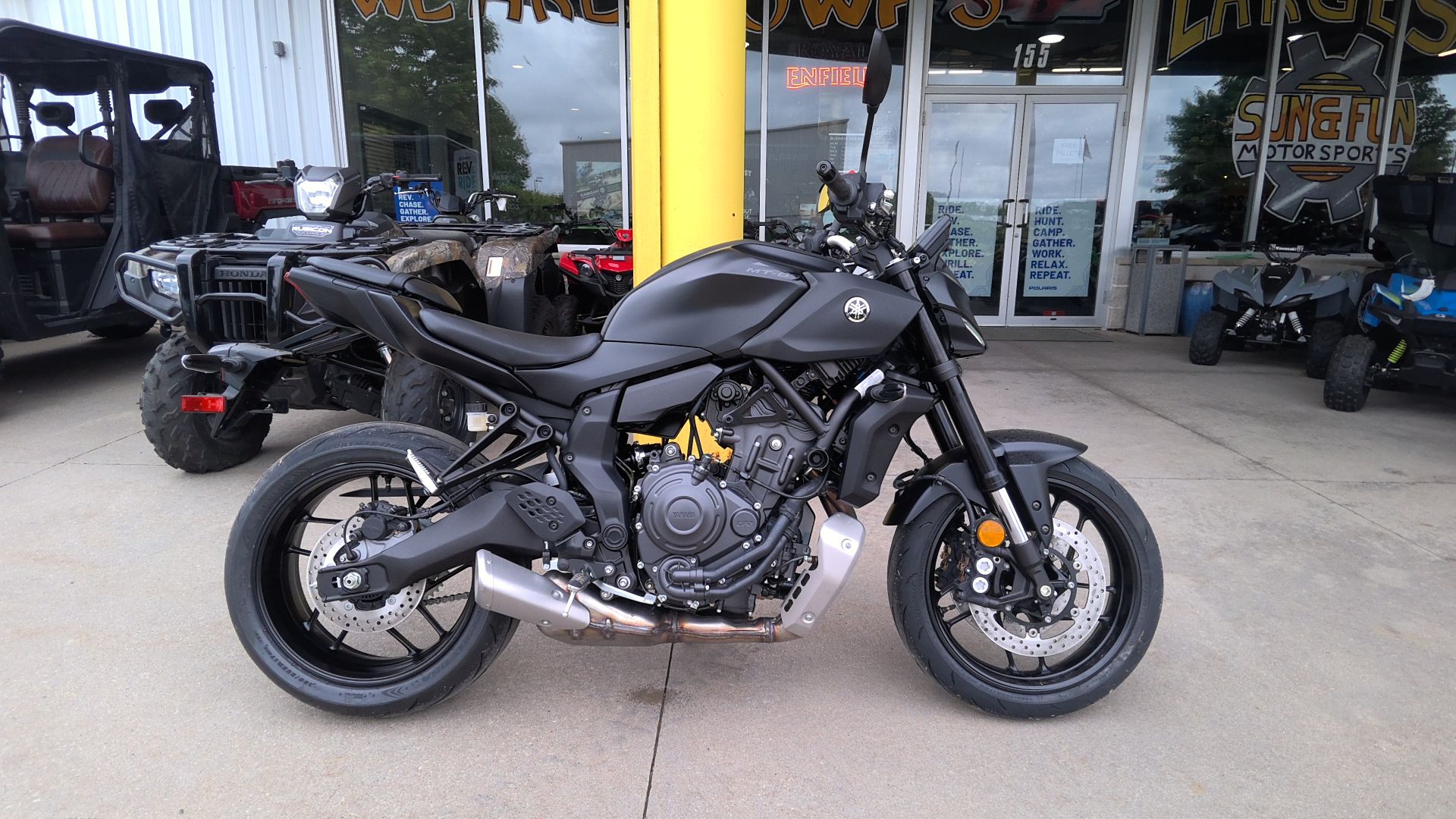 New 2025 Yamaha MT-07 Matte Charcoal Black | Motorcycles in Iowa