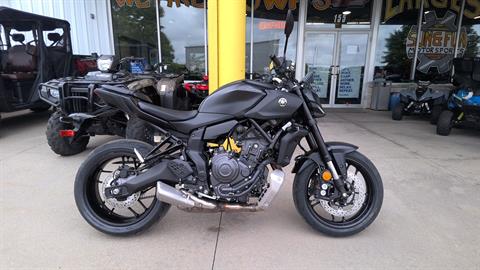 New 2025 Yamaha MT-07 Matte Charcoal Black | Motorcycles in Iowa