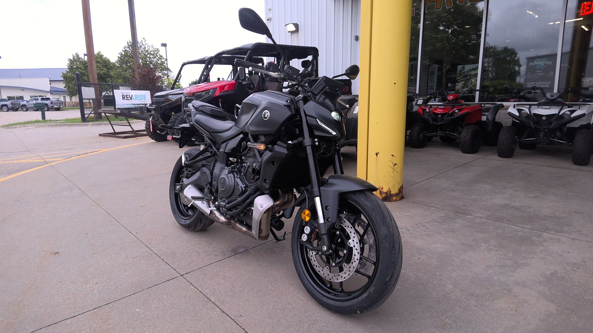 New 2025 Yamaha MT-07 Matte Charcoal Black | Motorcycles in Iowa