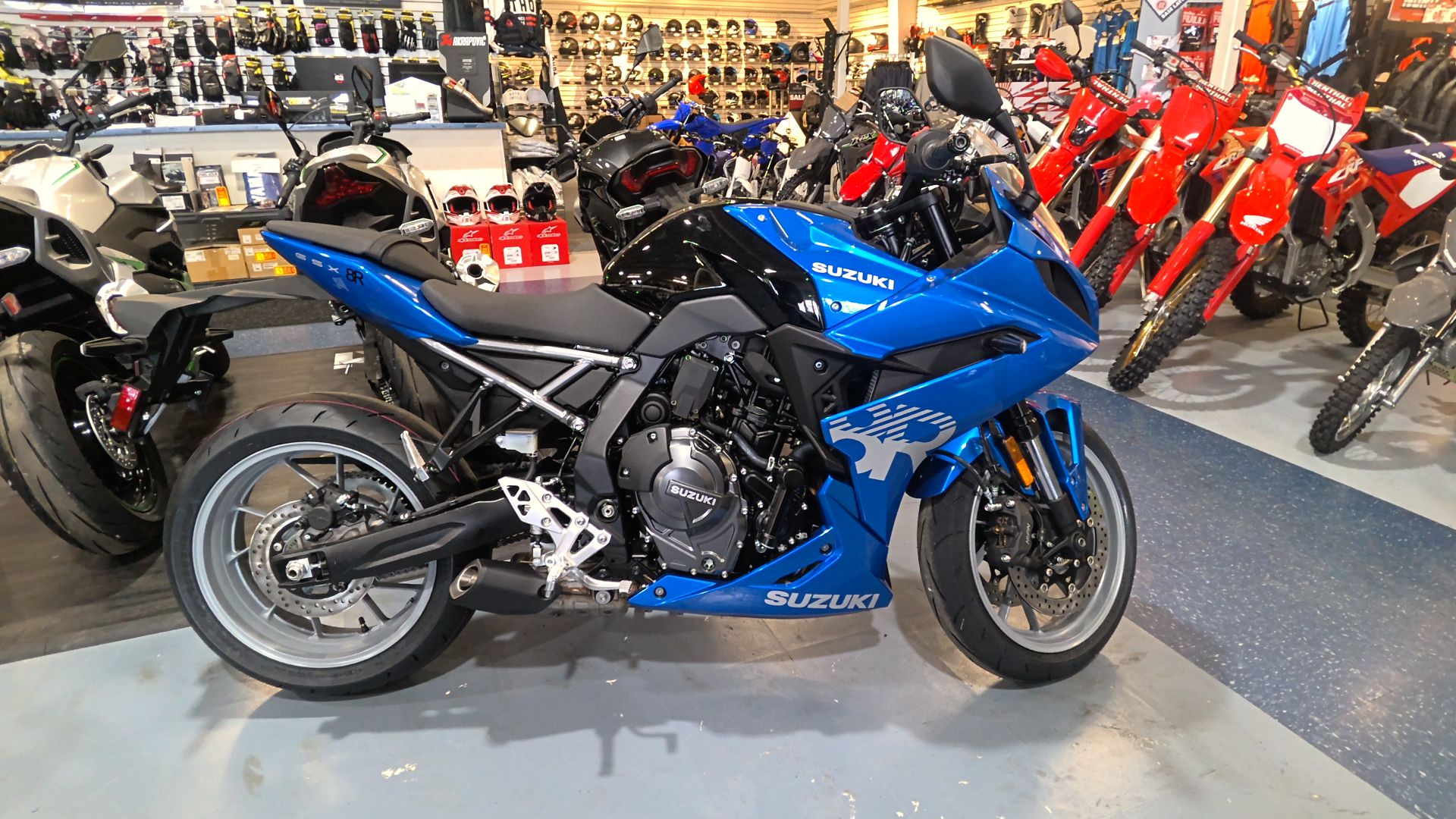 New 2025 Suzuki GSX-8R Metallic Triton Blue | Motorcycles in Iowa