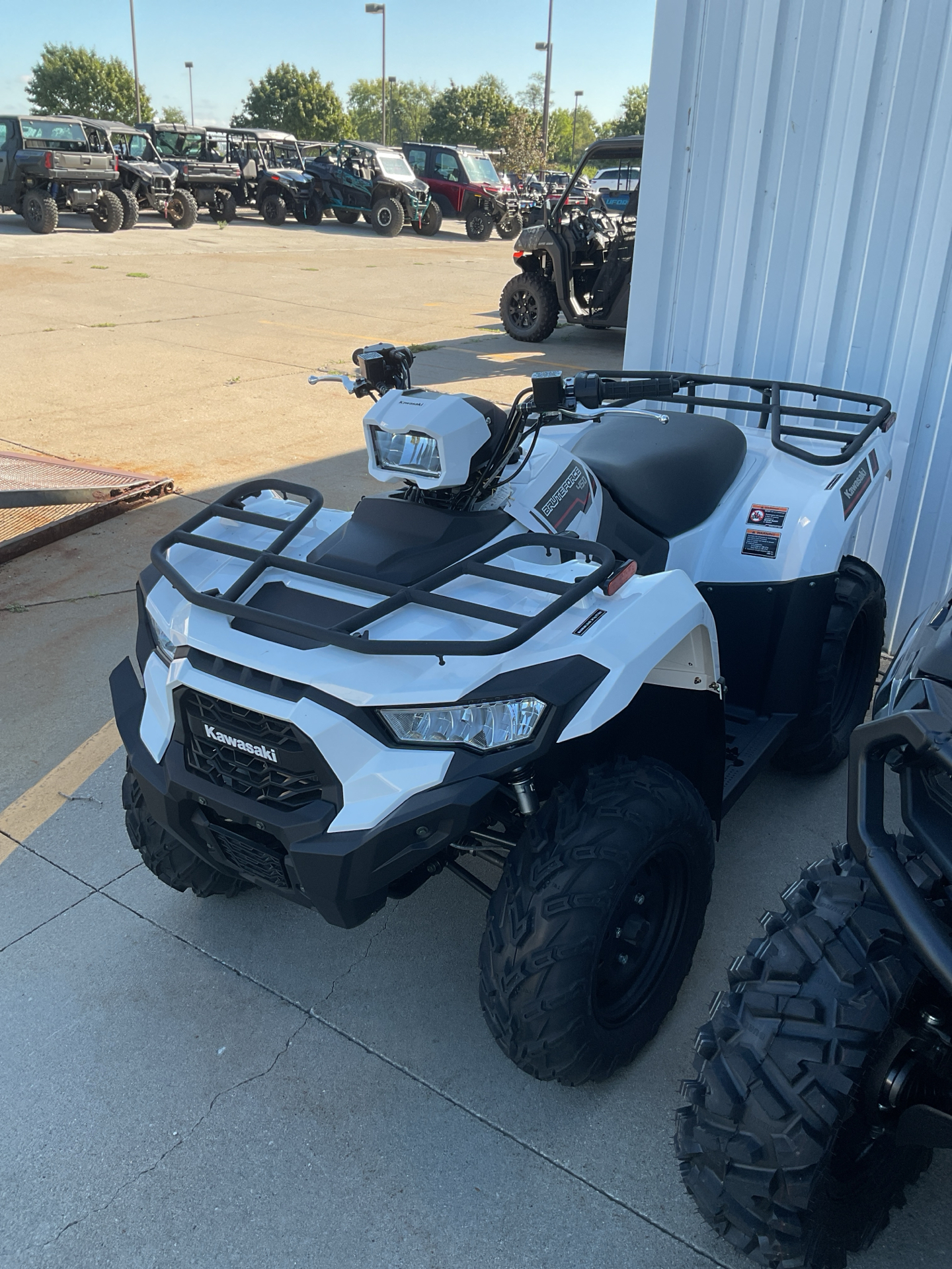 New 2025 Kawasaki Brute Force® 450 4x4 White | ATVs in Iowa City