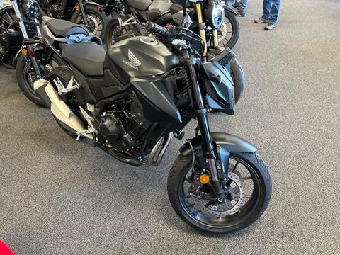 New 2025 Honda CB500F ABS Matte Black Metallic Motorcycles in