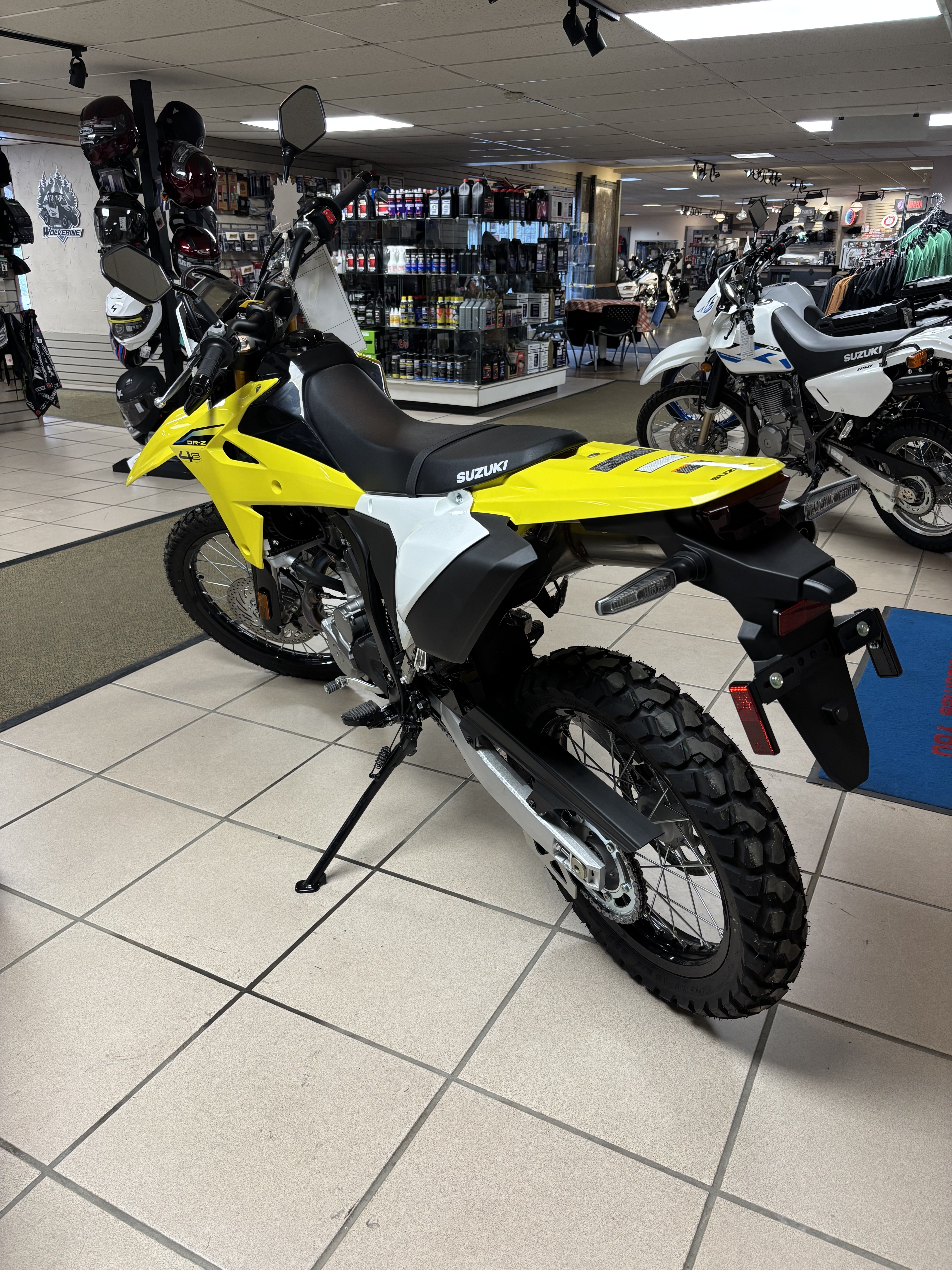 New 2025 Suzuki DR-Z4S Champion Yellow No. 2 / Solid Special White