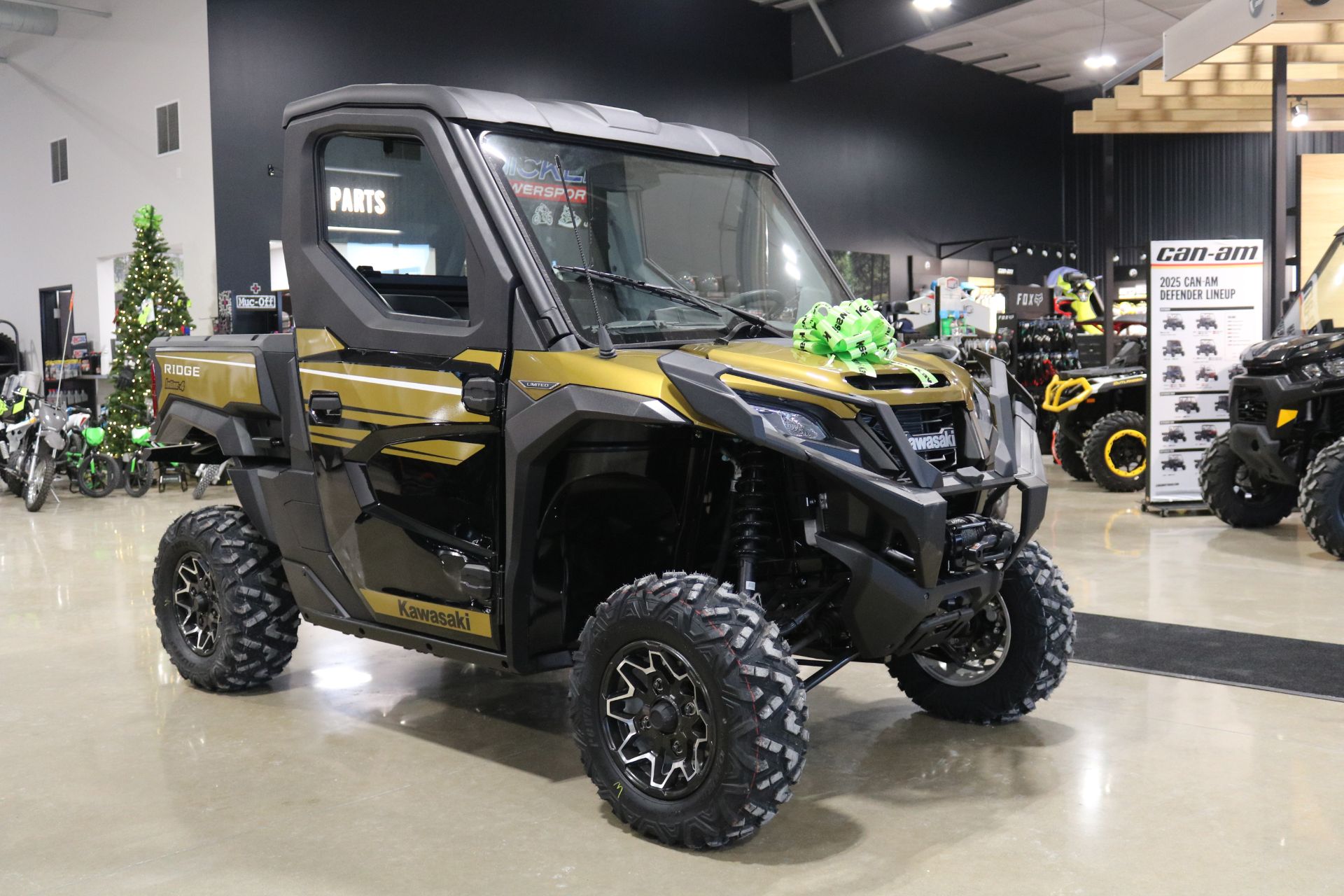 New 2025 Kawasaki RIDGE® Limited HVAC Metallic Shadow Gold Utility