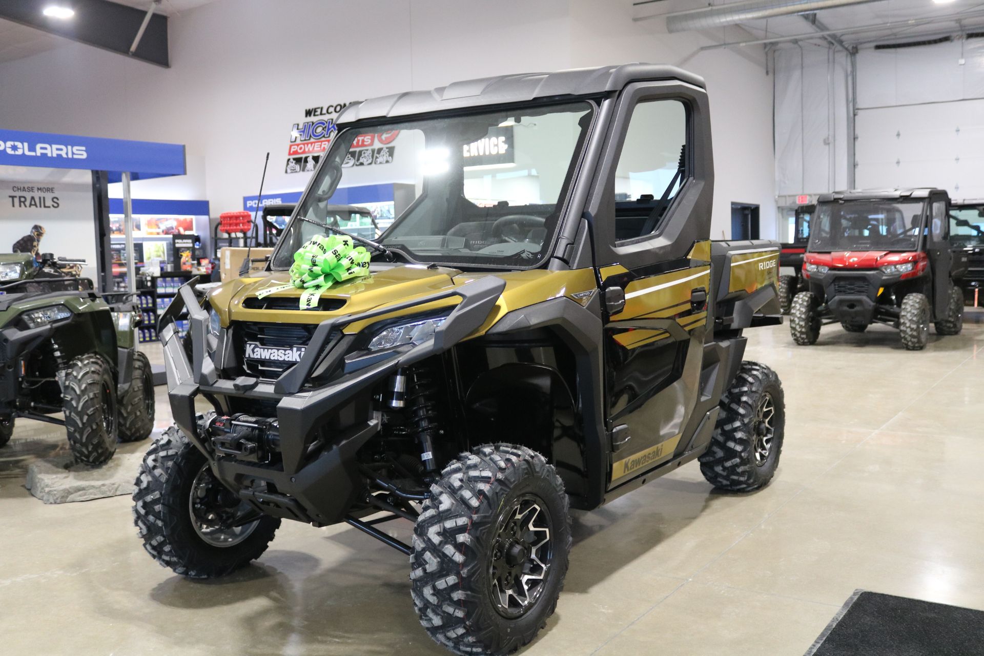 New 2025 Kawasaki RIDGE® Limited HVAC Metallic Shadow Gold Utility