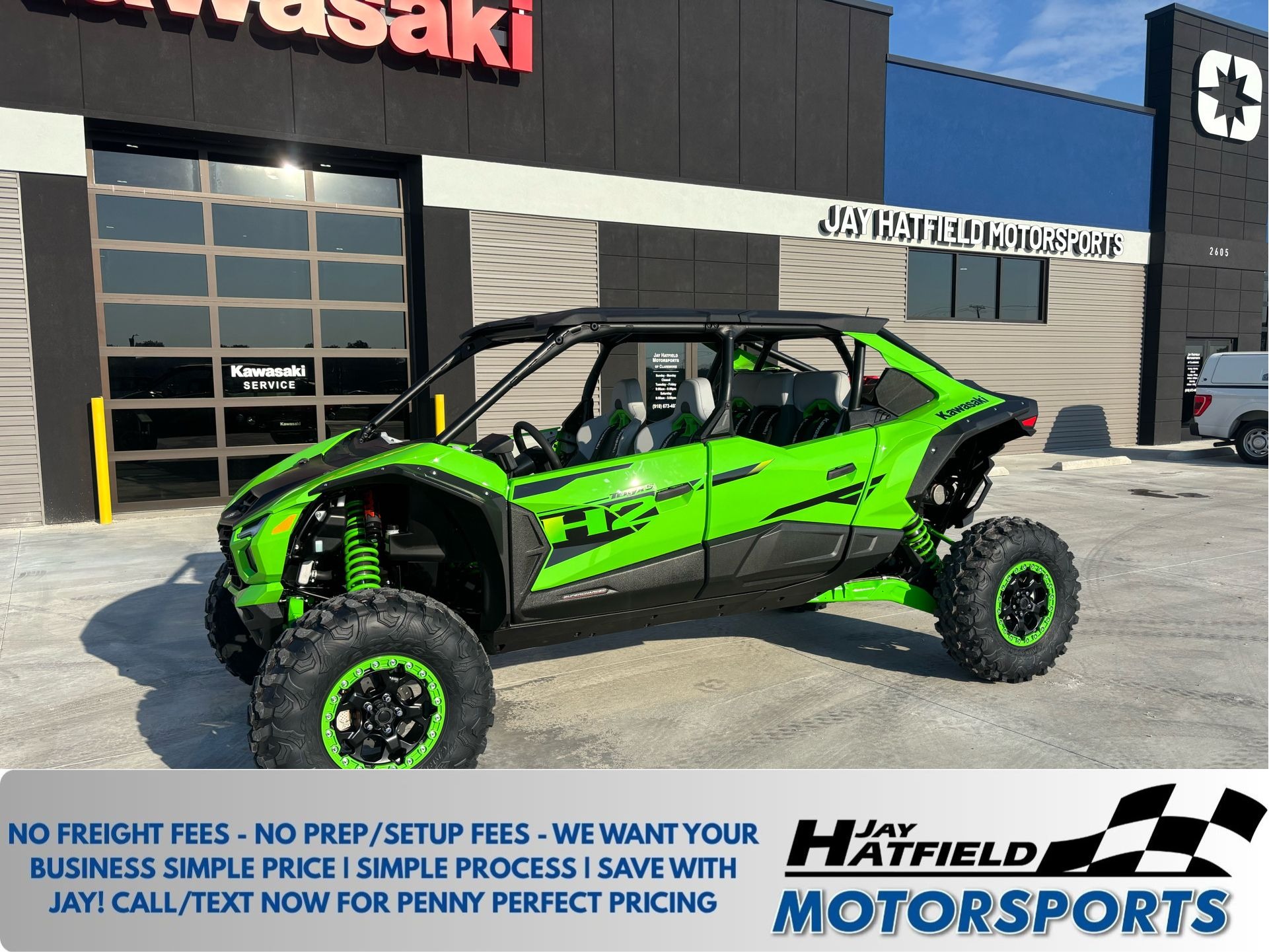 2026 Lime Green / Flat Ebony Kawasaki Teryx®5 H2 Deluxe eS in