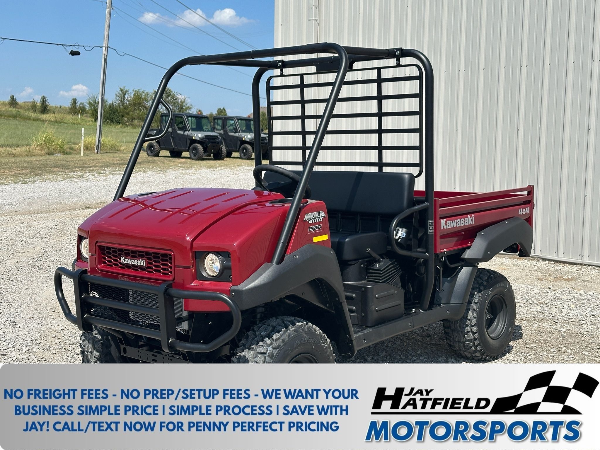 profileミニハブ　リア　レッド 2027 Dark Royal Red Kawasaki MULE™ 4010 4x4 in Claremore, OK | New