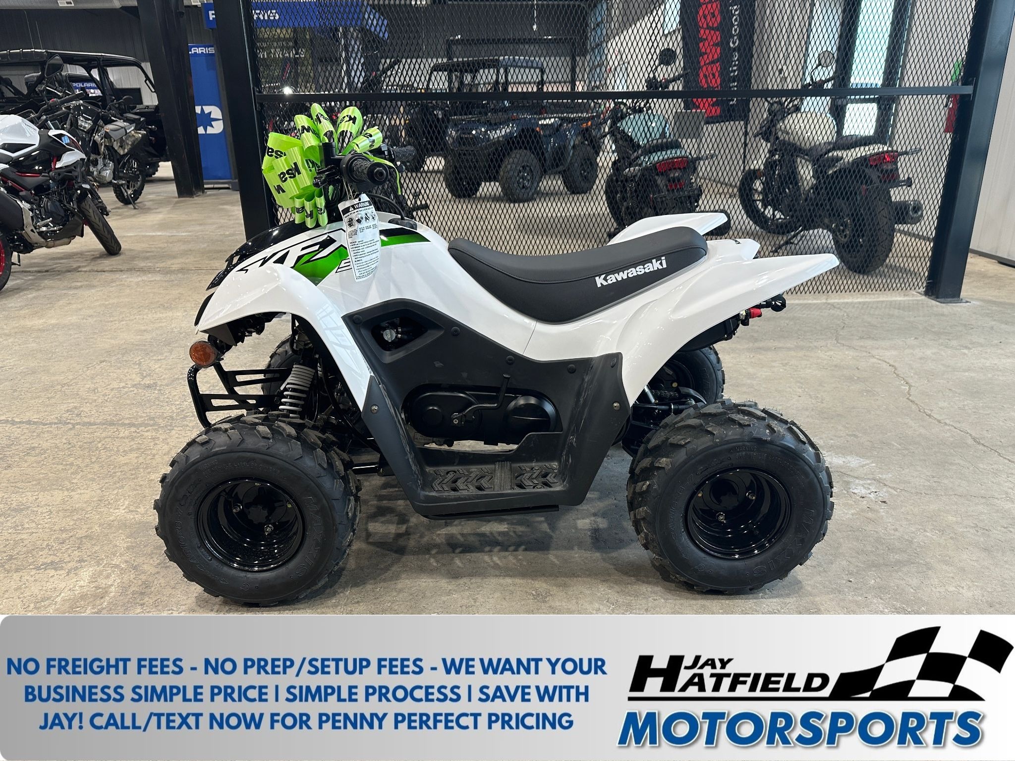 2026 Bright White Kawasaki KFX®50 in Claremore, OK | New ATVs for