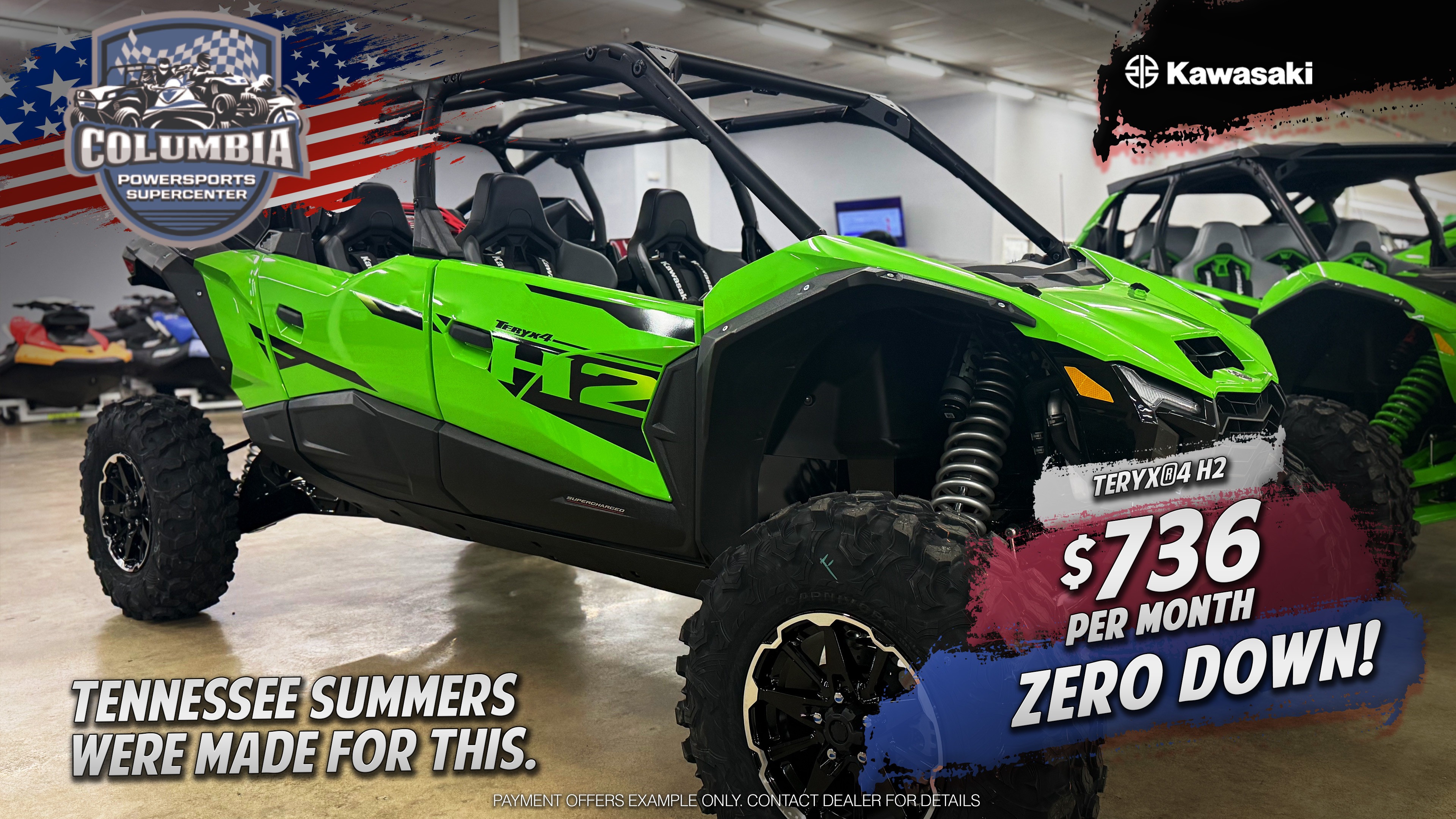 New 2026 Kawasaki Teryx®4 H2, Columbia TN | Specs, Price, Photos