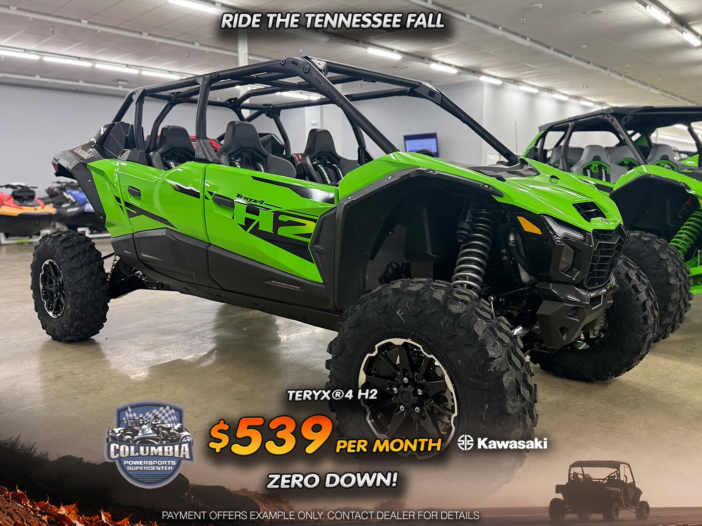 New 2026 Kawasaki Teryx®4 H2, Columbia TN | Specs, Price, Photos