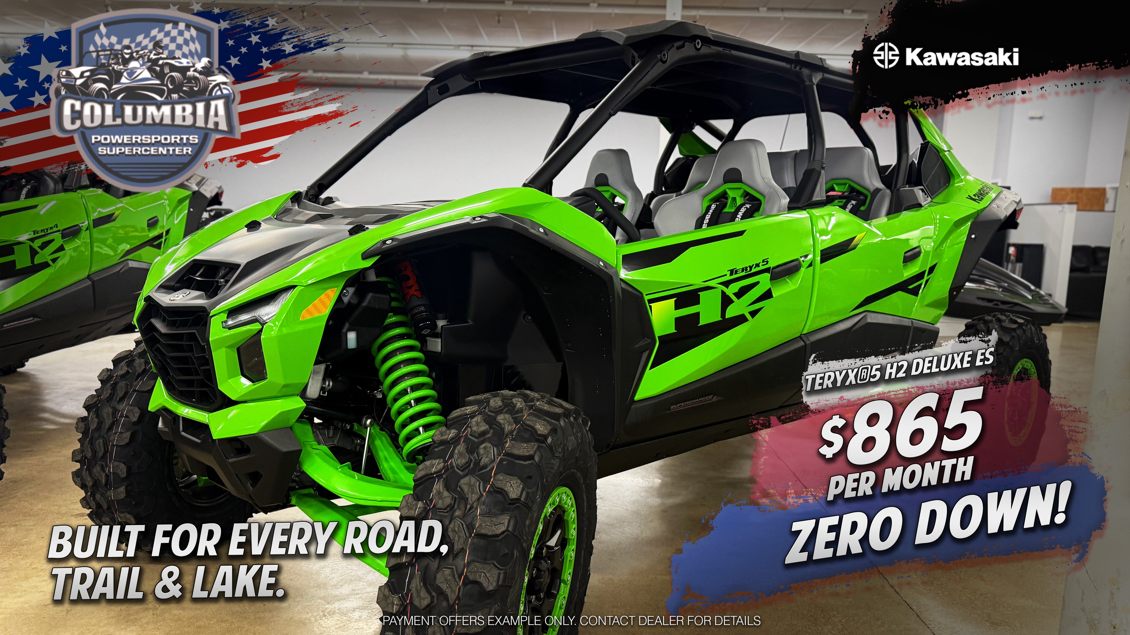 New 2026 Kawasaki Teryx®5 H2 Deluxe eS, Columbia TN | Specs, Price