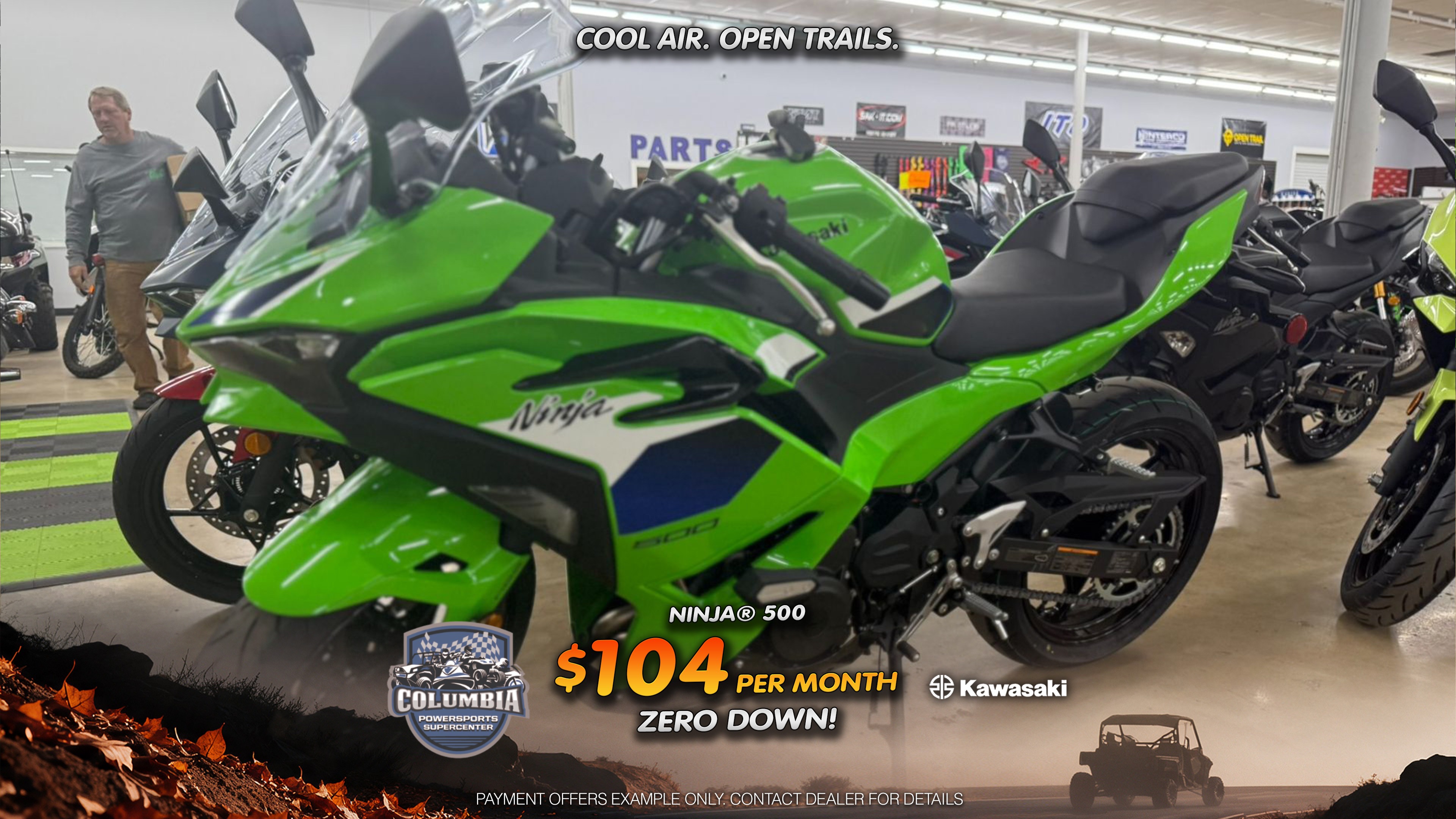 New 2026 Kawasaki Ninja® 500, Columbia TN | Specs, Price, Photos
