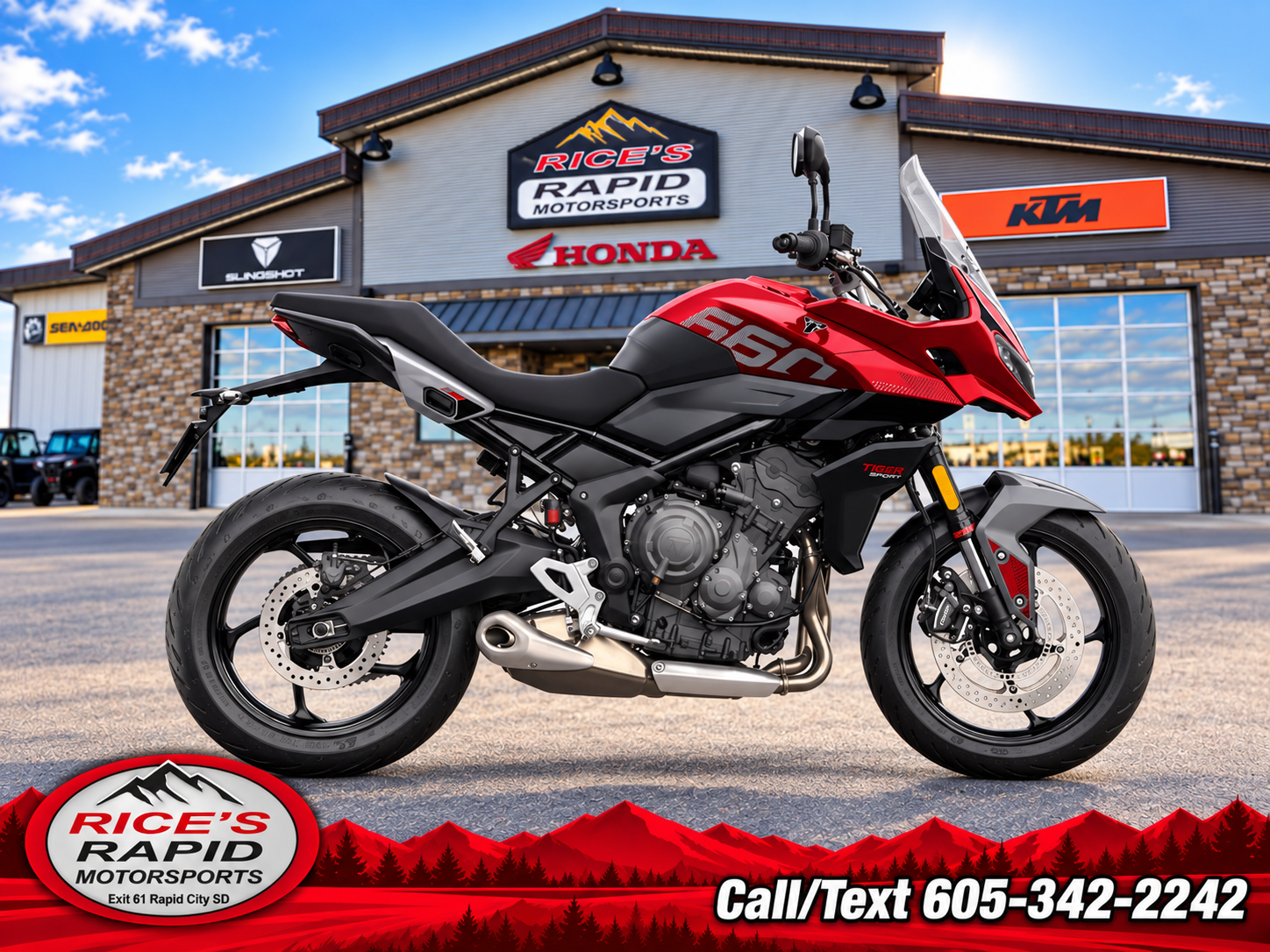 New 2025 Triumph Tiger Sport 660 Carnival Red | Motorcycles for