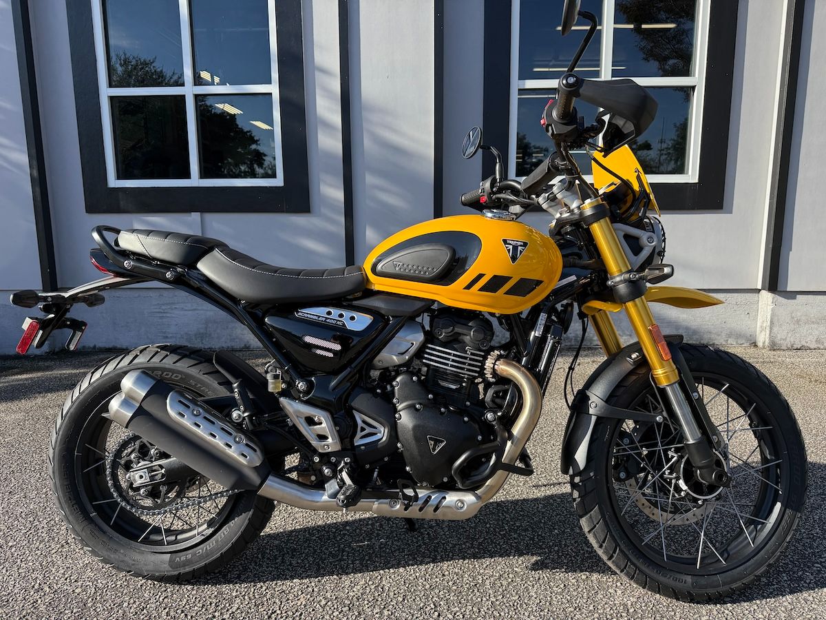 TSR3ユーティリティ TENSEI 70HY FLEX-S グリップ交換 New 2026 Triumph Scrambler 400 XC | Motorcycles in North