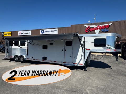 2022 Lakota Trailers 8315 Three Horse Living Quarters Trailer with Hickory Interior — photo 1 of 16