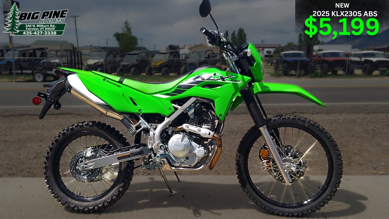 New 2025 Kawasaki KLX®230 S ABS Motorcycles in Fairview, UT