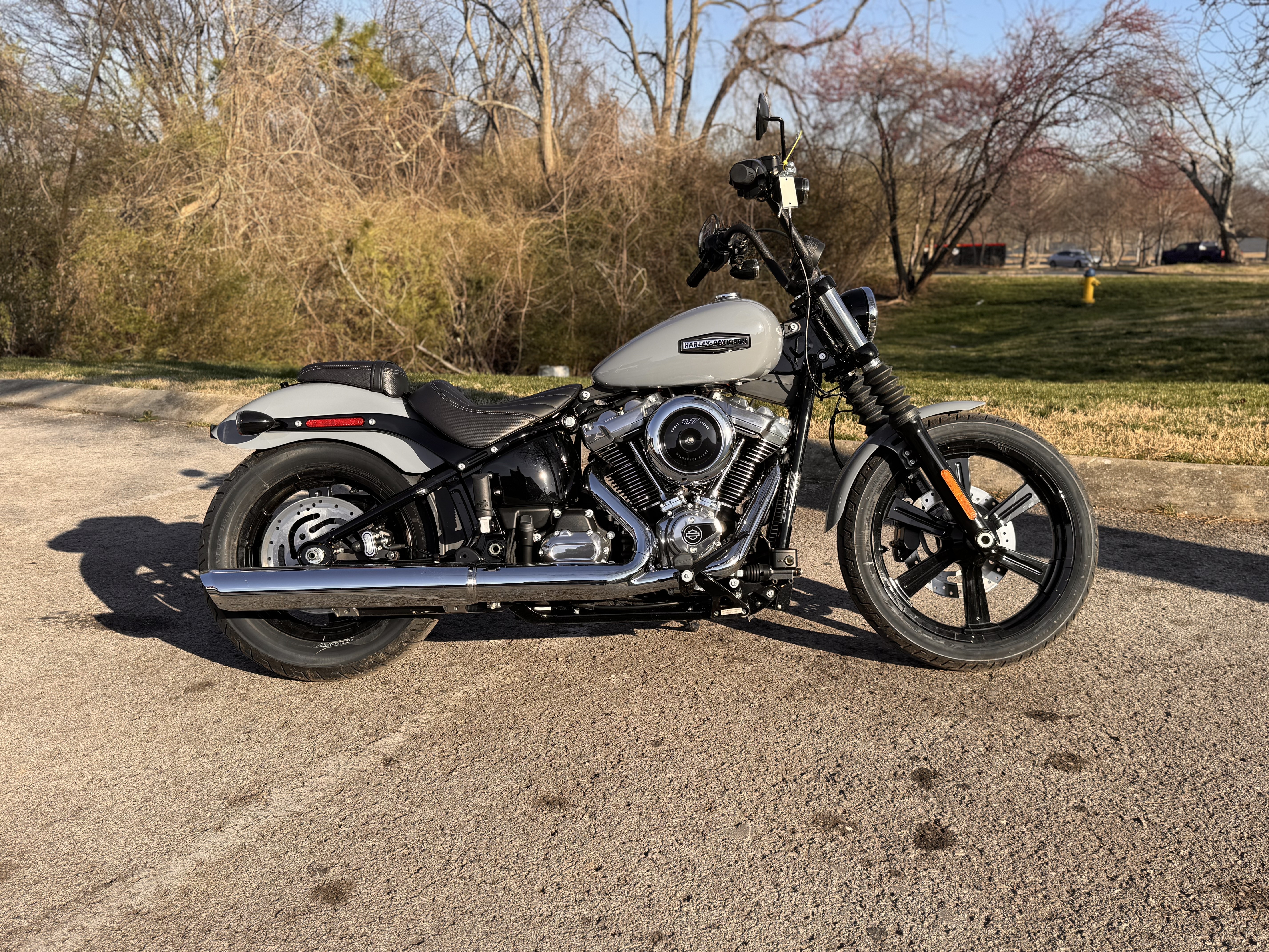 New 2026 Harley-Davidson Street Bob® Dark Billiard Gray Chrome Two
