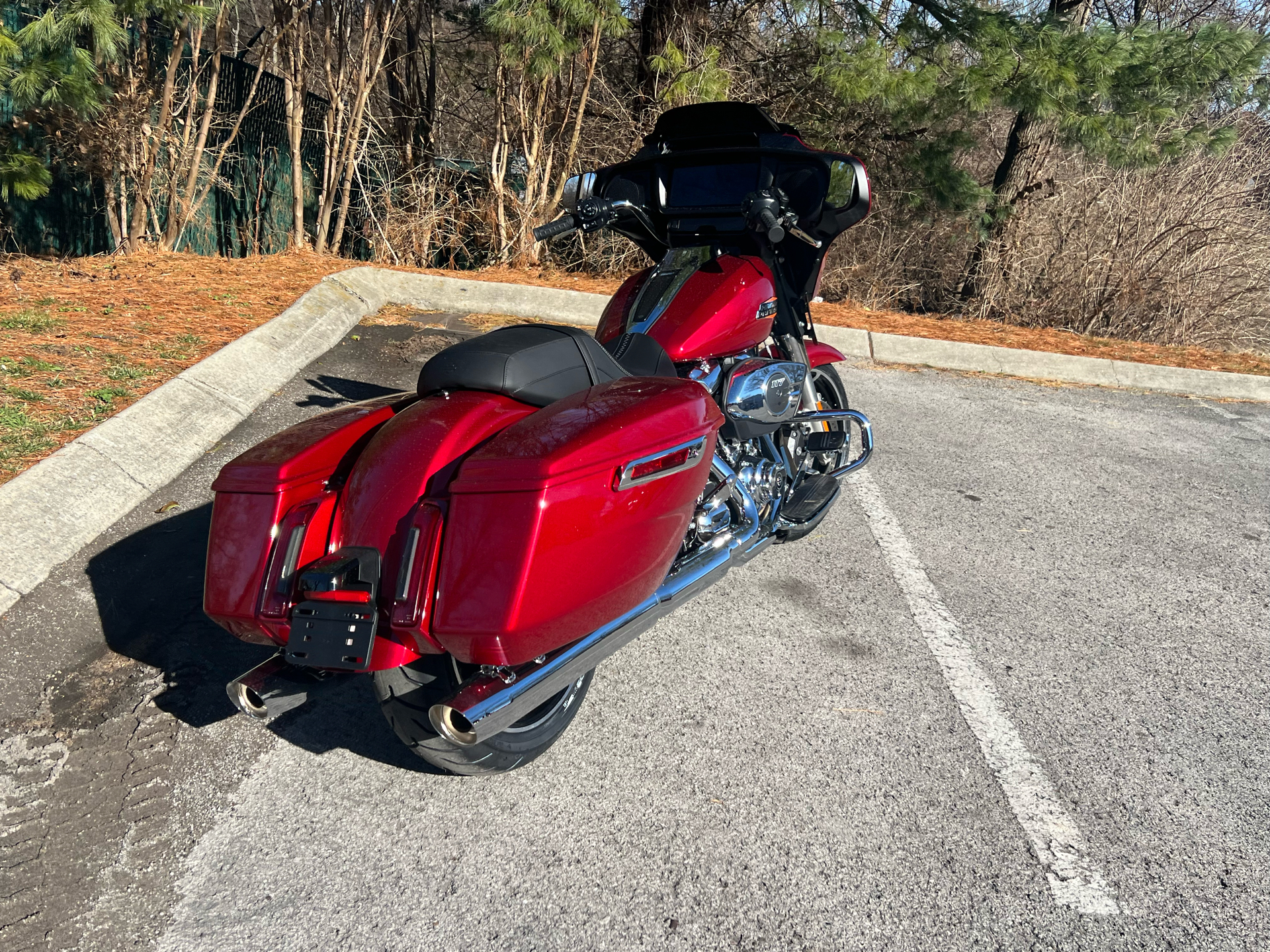 Harley-Davidson バイクタンク レッド Harley Red Hot Sunglo Black Pearl? BLACKLINE SOFTAIL