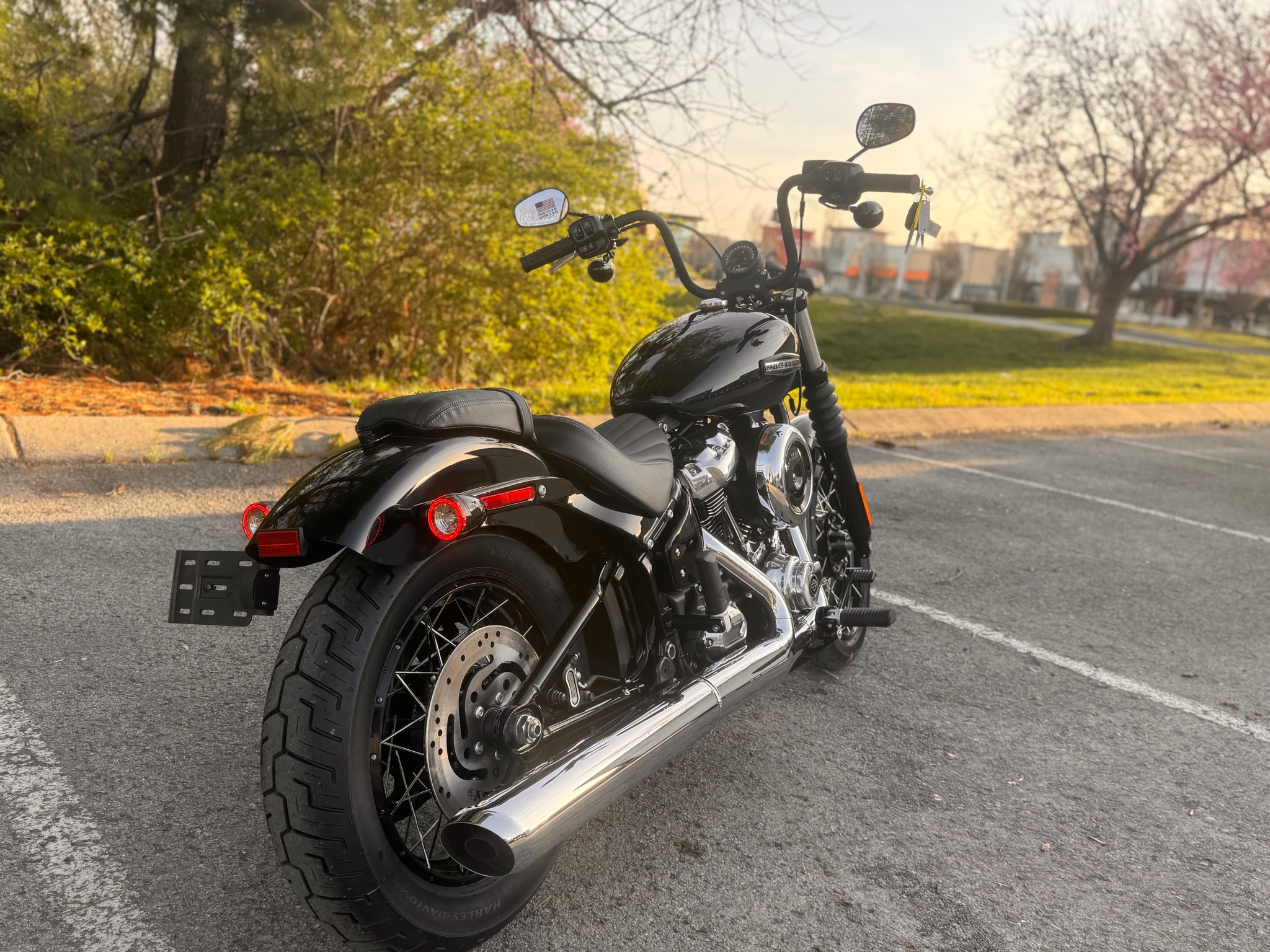 New 2026 Harley-Davidson Street Bob® Vivid Black Chrome Two-Up