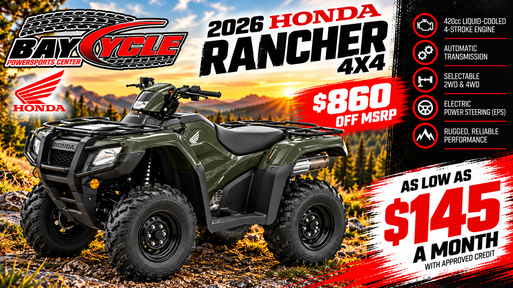 2026 Honda FourTrax Rancher 4x4 for sale 1117163