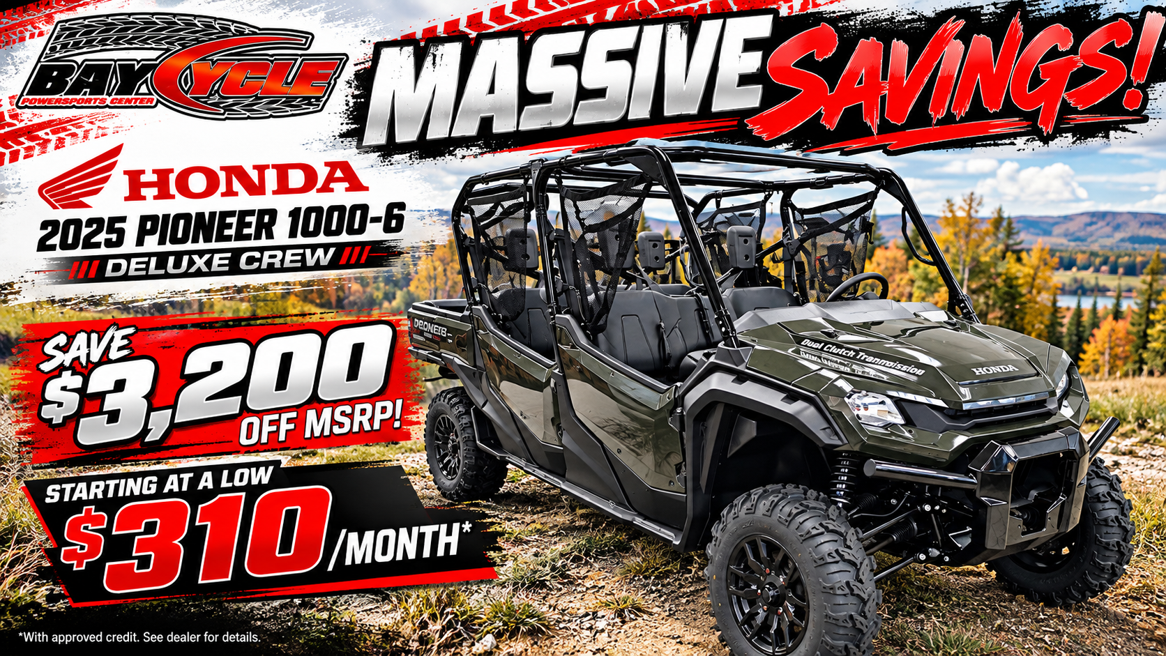 2025 Honda Pioneer 1000-6 Deluxe Crew for sale 1305450