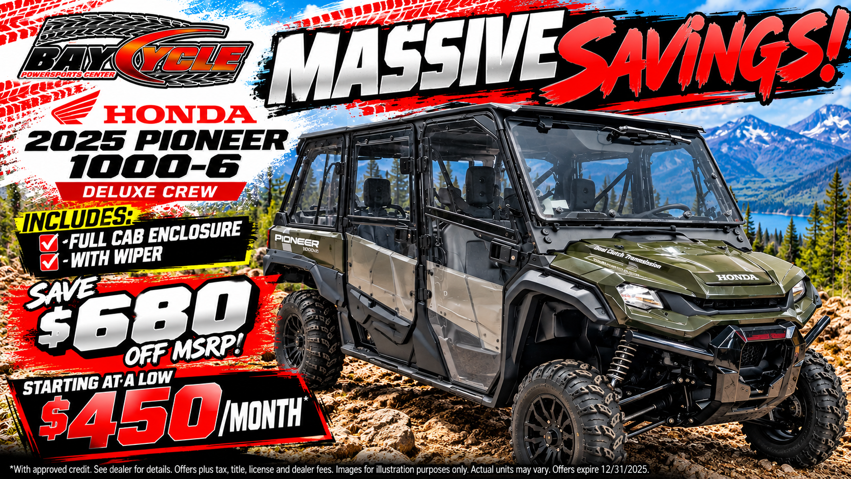 2025 Honda Pioneer 1000-6 Deluxe Crew for sale 1271807