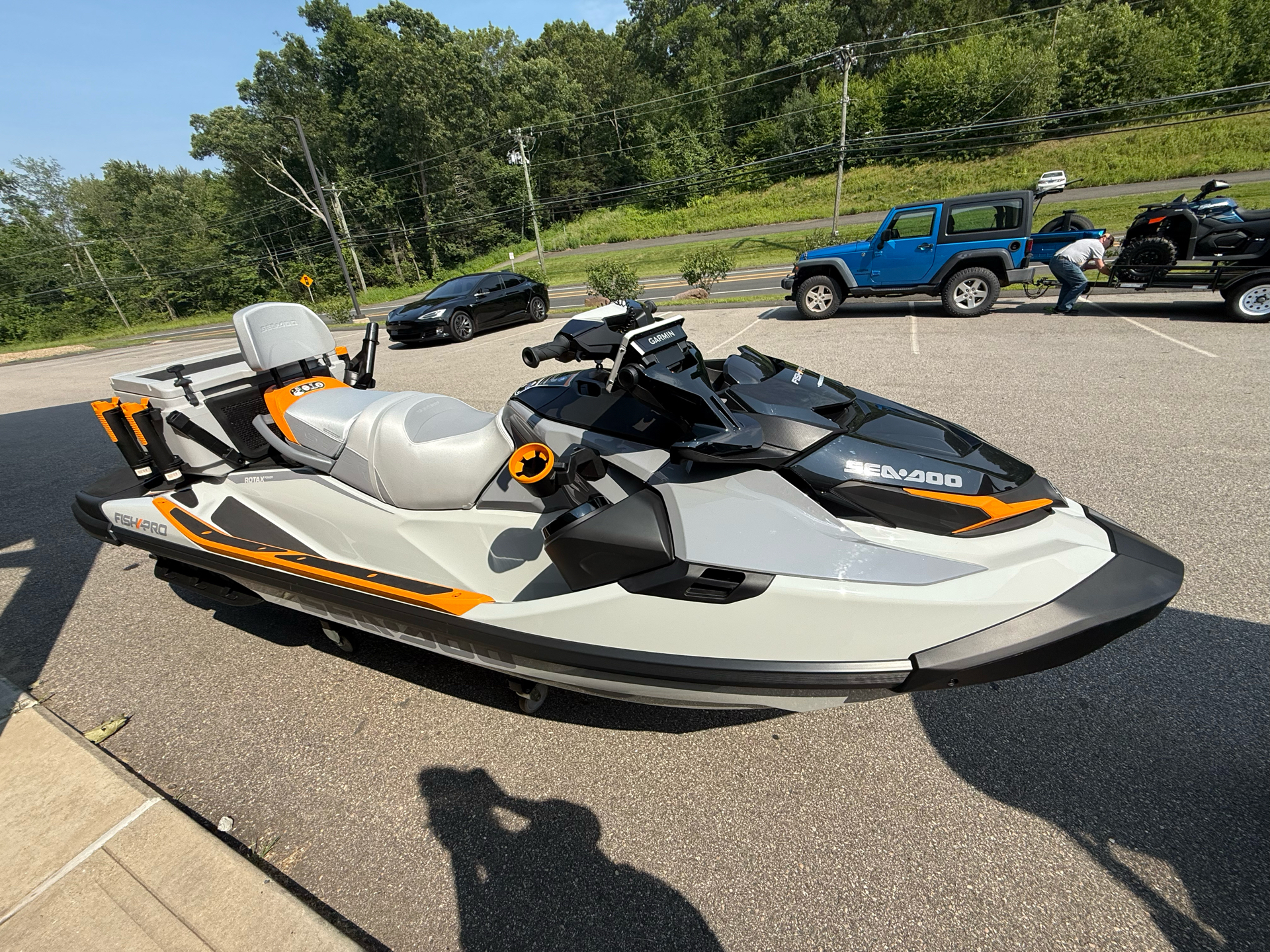 New 2025 Sea-Doo FishPro Trophy 170 Shark Grey / Orange Crush
