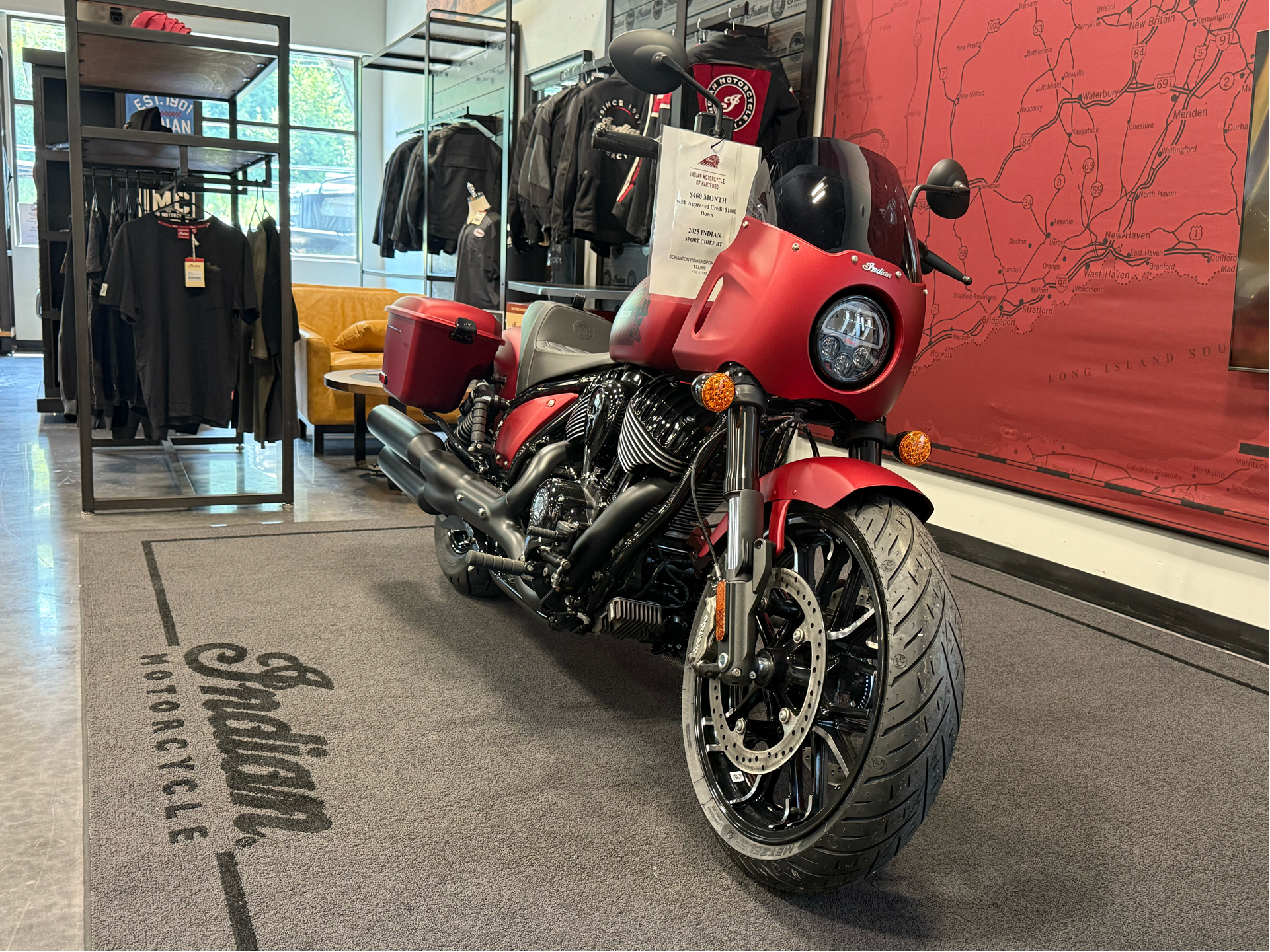 New 2025 Indian Motorcycle Sport Chief RT Sunset Red Smoke