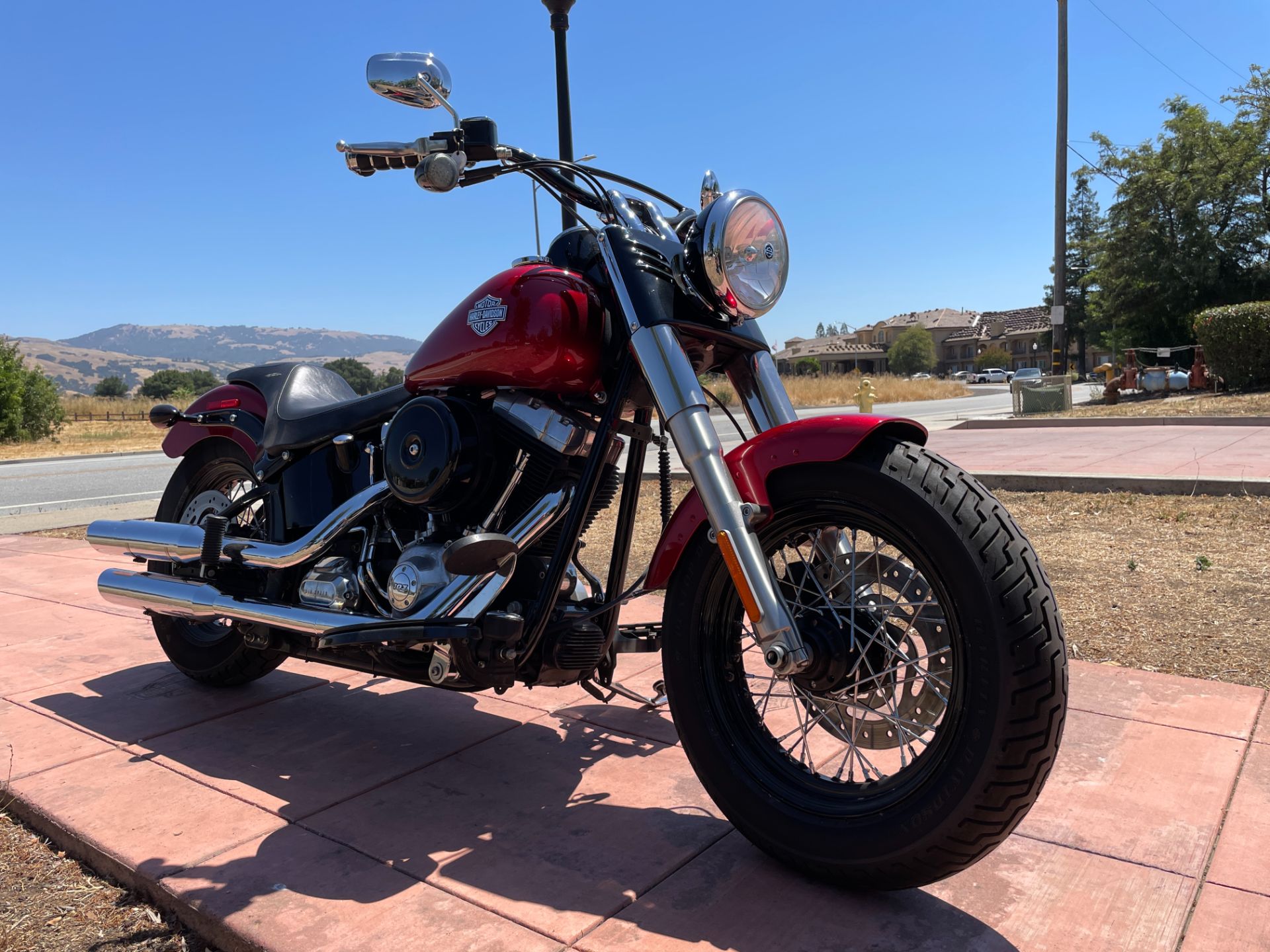 Used 2013 Harley-Davidson Softail Slim® Motorcycle - Specs, Price, Photos |  Morgan Hill CA Dealer | Ember Red Sunglo U022937, image size:1920x1440
