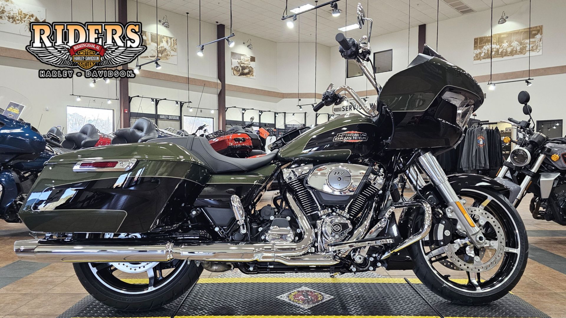 608576 2026 harley davidson fltrx road glide touring olive steel metallic vivid black - Photo 1