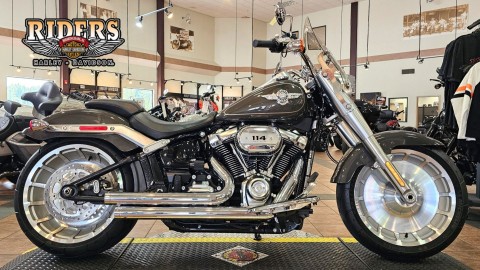 041753 2018 harley davidson  FLFBS fat boy 114 cruiser industrial gray - Photo 1