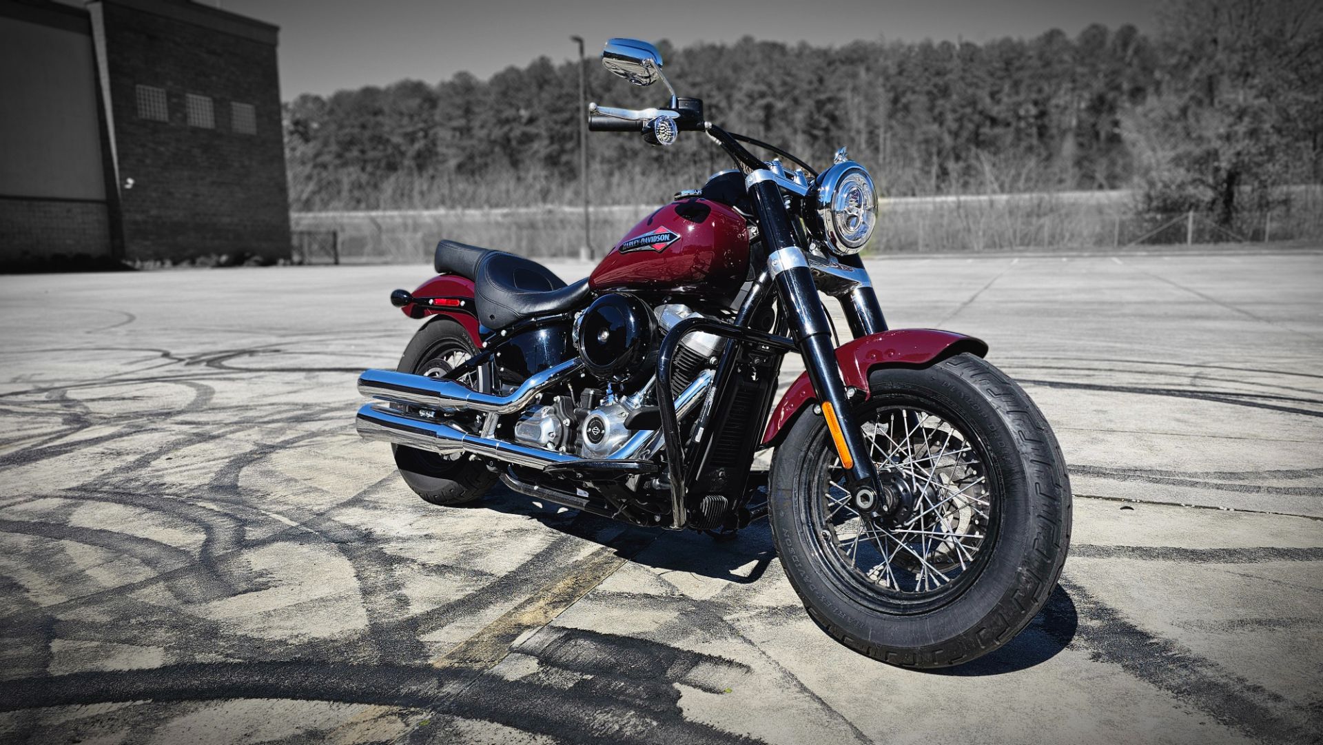 024988 2020 harley davidson flsl softail slim cruiser billiard burgundy - Photo 2