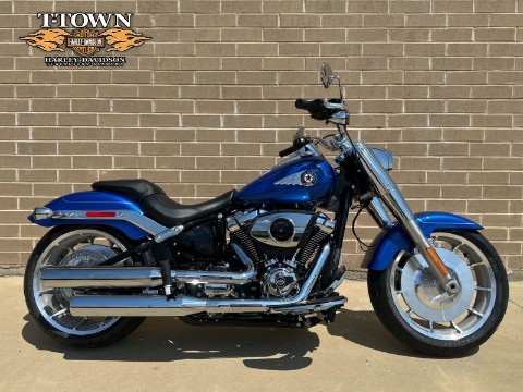 039598 2025 harley davidson FLFB fat boy cruiser blue burst - Photo 1