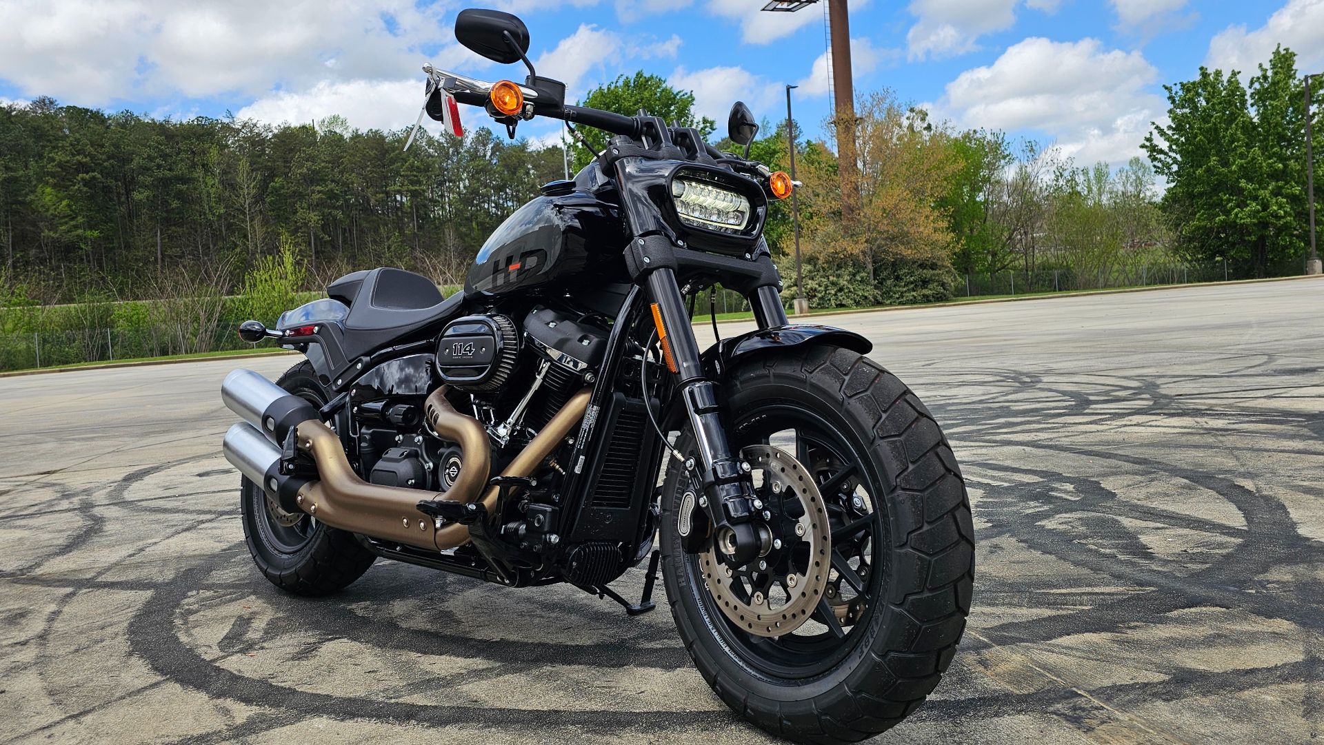 041937 2022 harley davidson FXFBS fat bob 114 cruiser vivid black - Photo 11