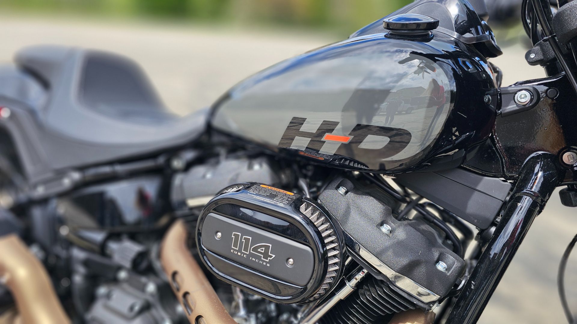 041937 2022 harley davidson FXFBS fat bob 114 cruiser vivid black - Photo 14