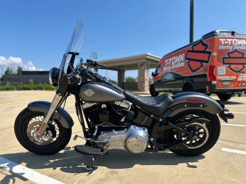 027312 2017 harley davidson fls softail slim cruiser charcoal black denim - Photo 4