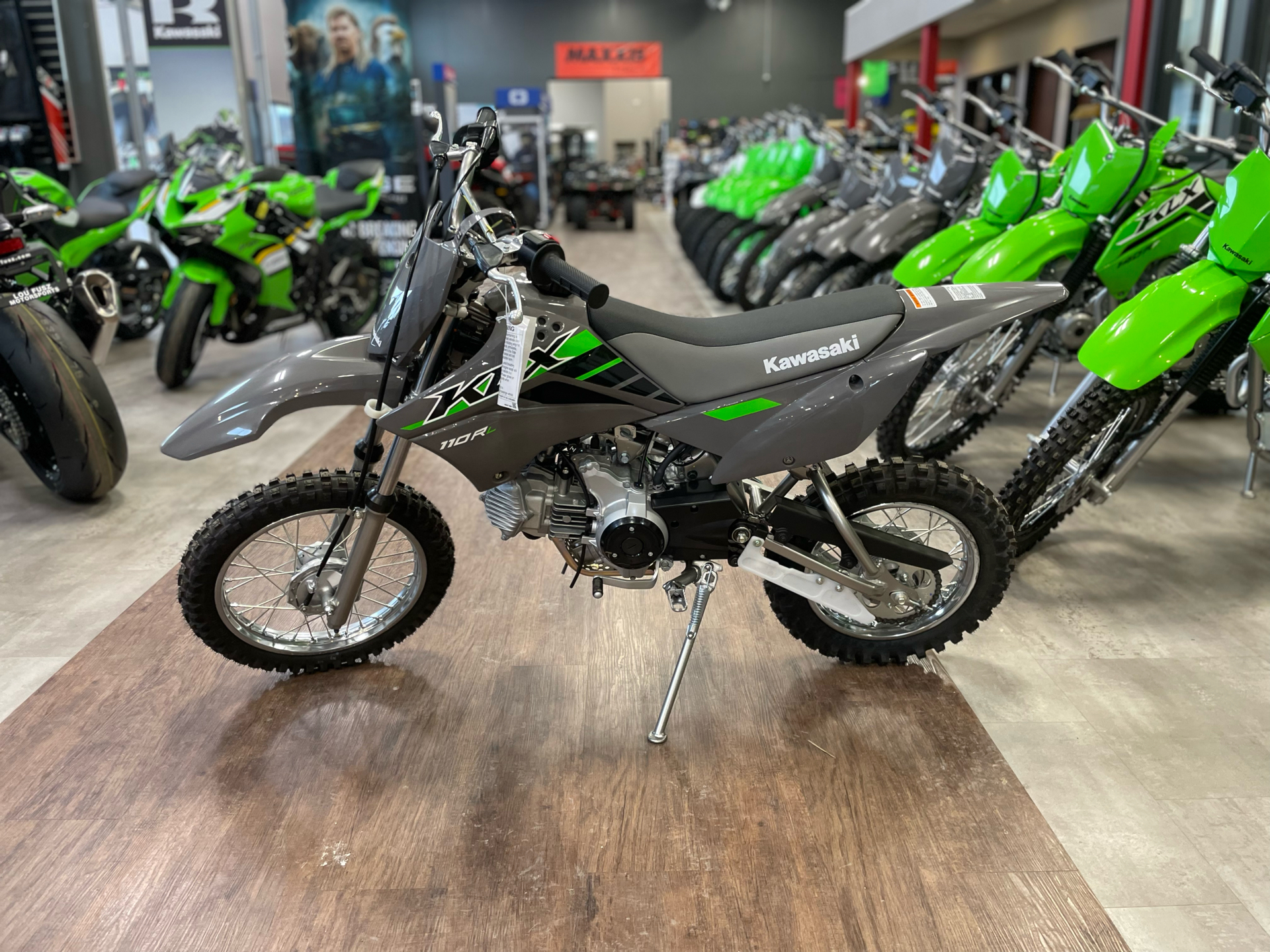 New 2025 Kawasaki KLX 110R L Battle Gray Motorcycles For