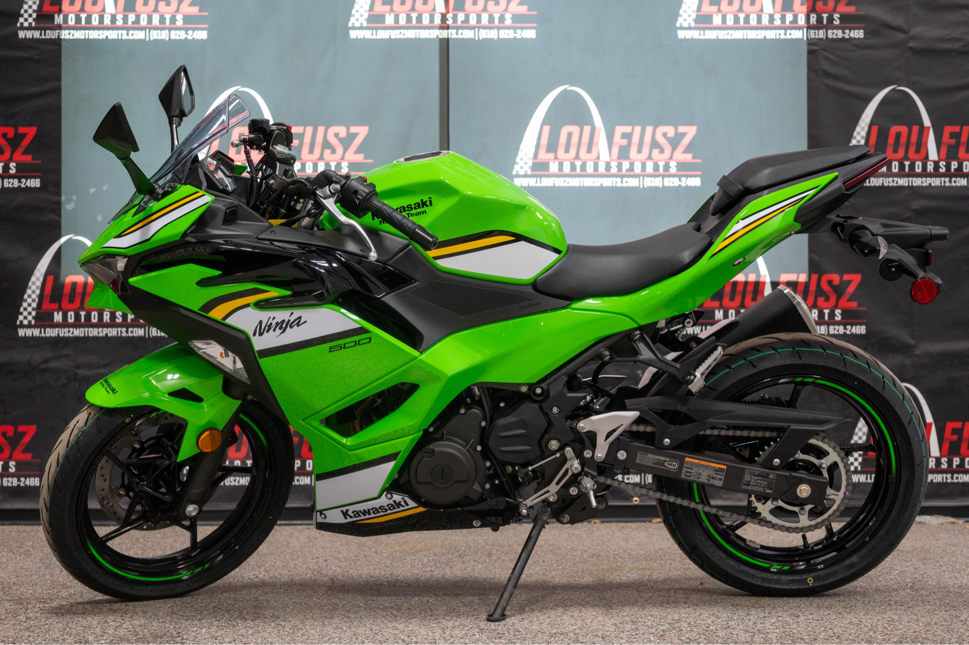 New 2025 Kawasaki Ninja 500 KRT Edition Lime Green / Ebony