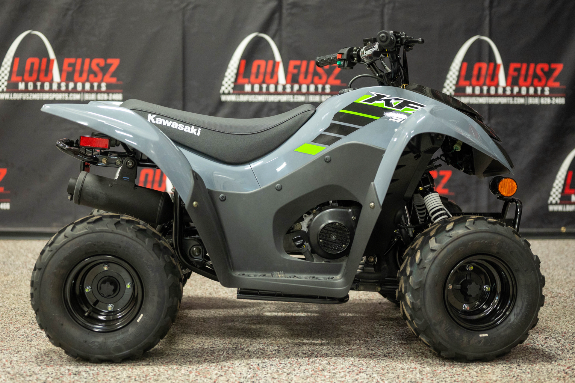New 2025 Kawasaki KFX 50 Battle Gray ATVs For Sale in O