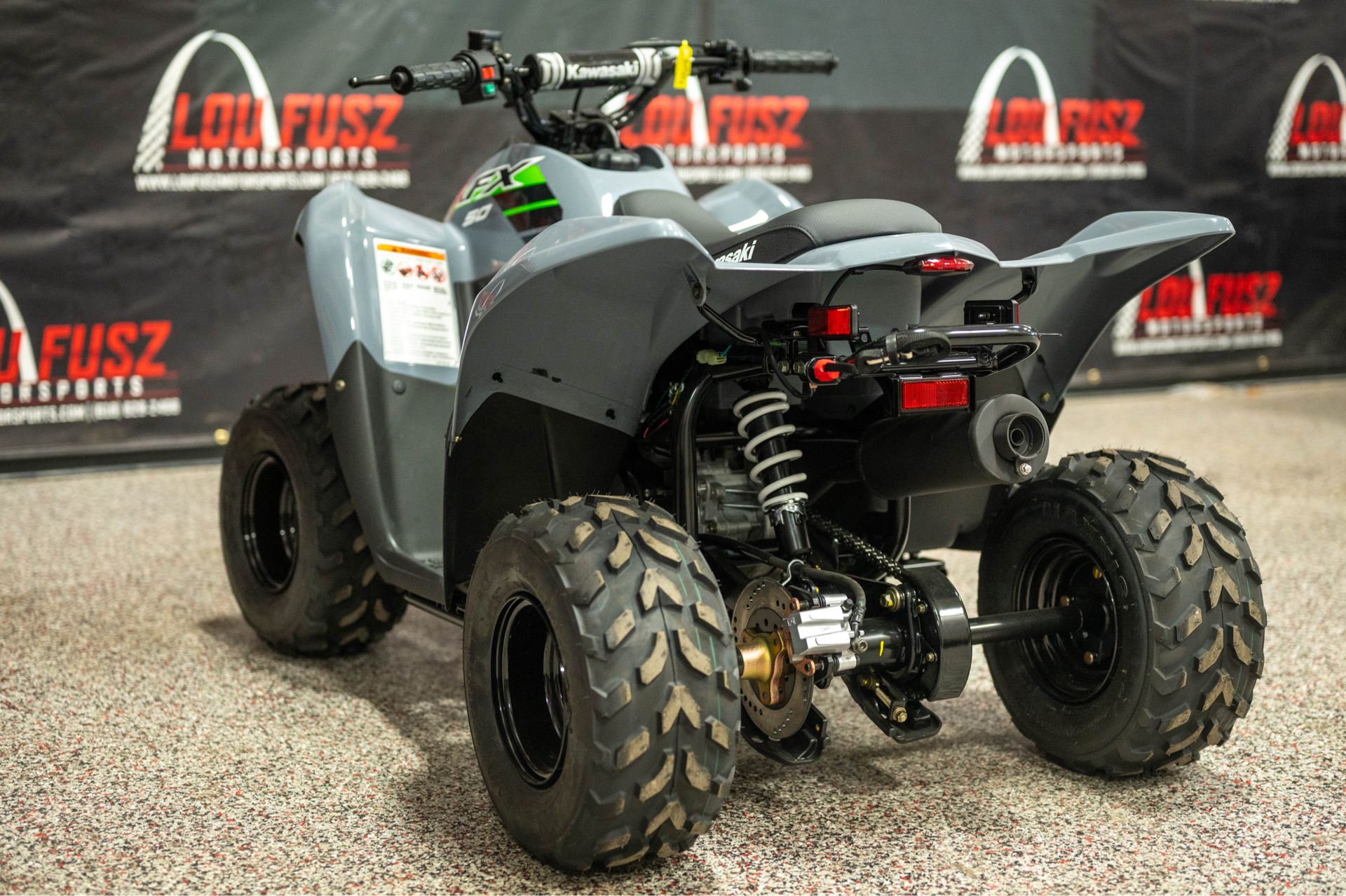 New 2025 Kawasaki KFX 50 Battle Gray ATVs For Sale in O