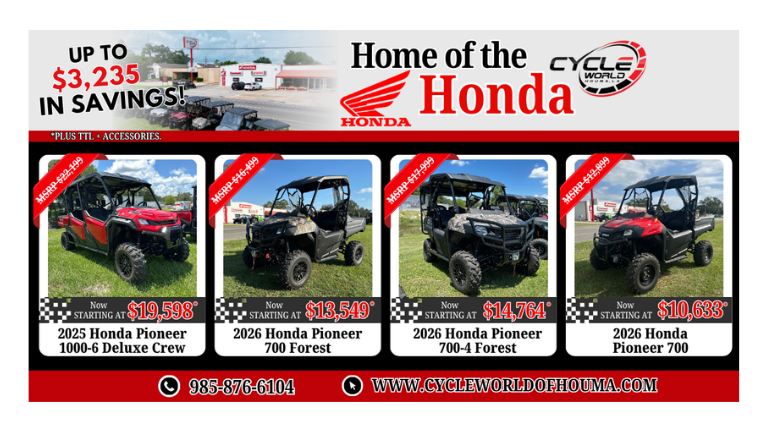 Motorcycle, ATV, UTV, Riding Mower Dealer near New Orleans | Cycle